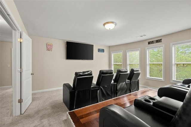 1709 Grove Ct SE, Conyers, GA 30013 - cinema room featuring plenty of natural light, baseboards, and carpet flooring