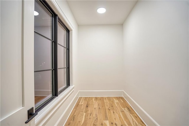 interior space with light wood-type flooring