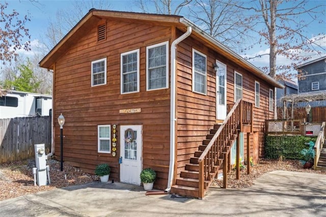 65 Bear Mountain Trl, Cleveland, GA 30528 - view of front of house with stairway and fence