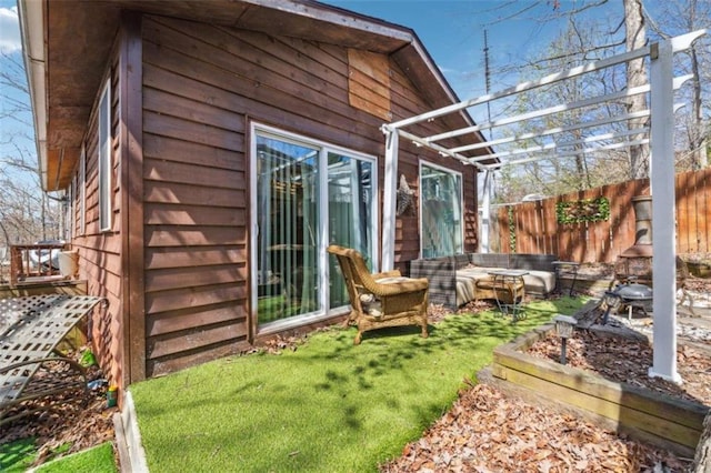 65 Bear Mountain Trl, Cleveland, GA 30528 - back of property featuring a lawn and fence