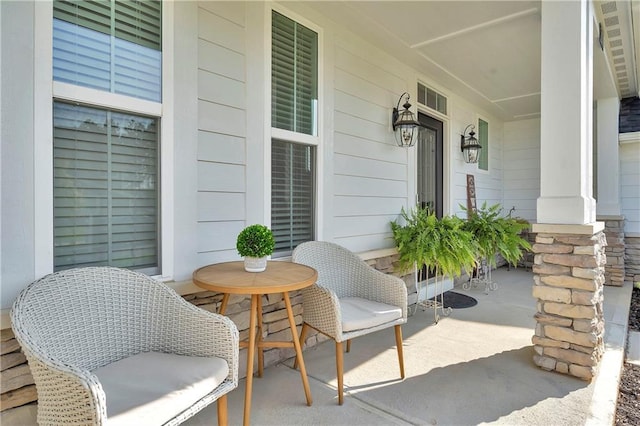 view of patio / terrace featuring covered porch