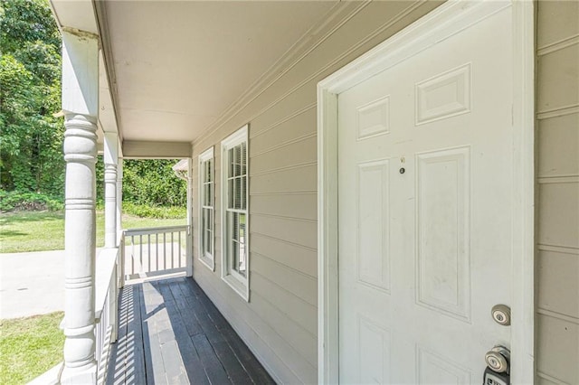 exterior space with a porch