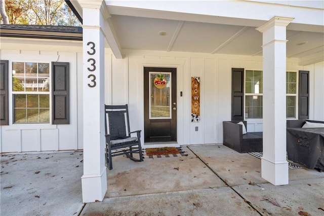 view of doorway to property