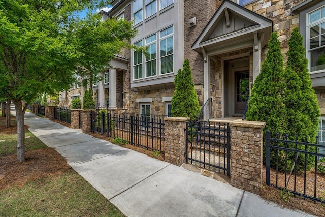 1120 Cordia Ave NW, Atlanta, GA 30318 - property entrance with stone siding