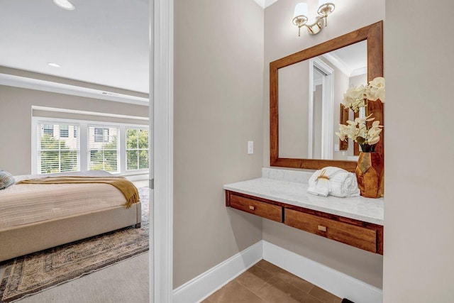 1120 Cordia Ave NW, Atlanta, GA 30318 - bathroom featuring baseboards, tile patterned flooring, and recessed lighting