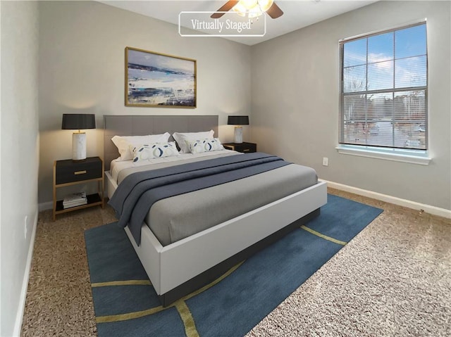 bedroom with ceiling fan