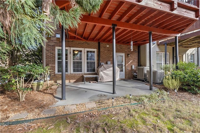 view of patio / terrace featuring central AC