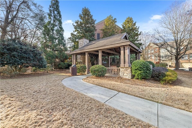 view of yard featuring a porch