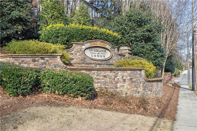 view of community sign