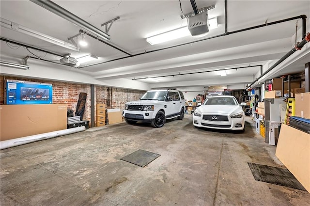 parking deck with a garage door opener