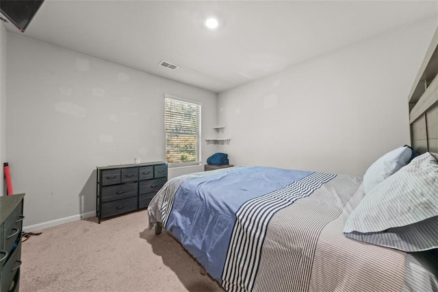 bedroom with carpet