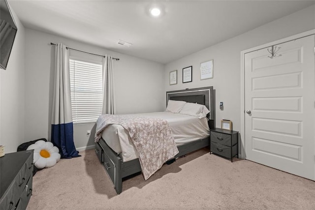 view of carpeted bedroom