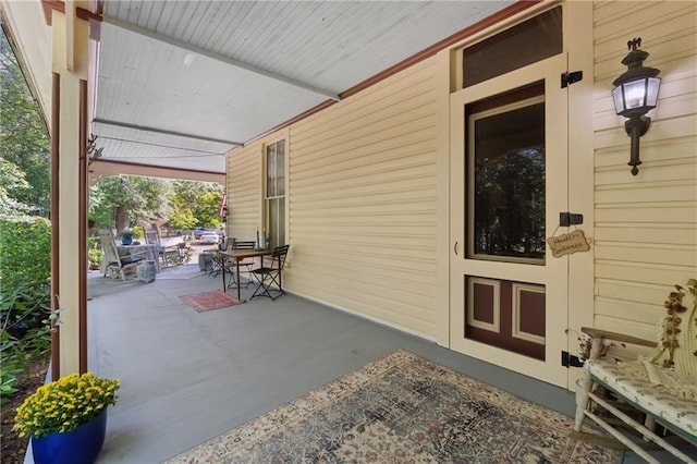 view of patio / terrace with a porch