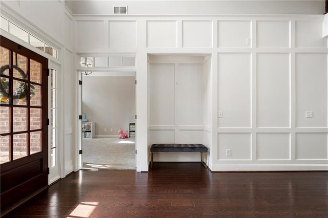 416 Battlefield Creek Dr, Marietta, GA 30064 - entrance foyer featuring a decorative wall and dark wood finished floors