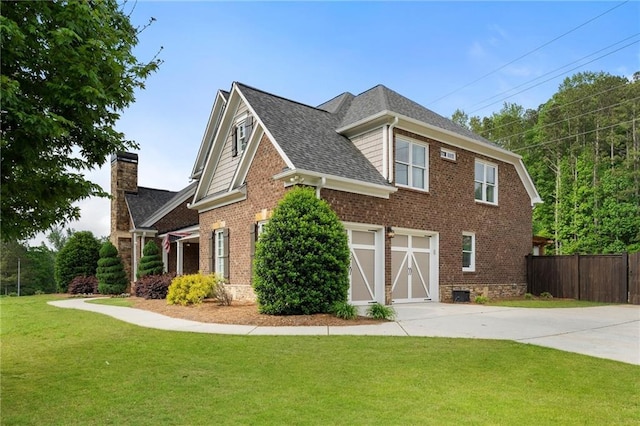 416 Battlefield Creek Dr, Marietta, GA 30064 - view of property exterior featuring driveway, an attached garage, brick siding, a chimney, and roof with shingles