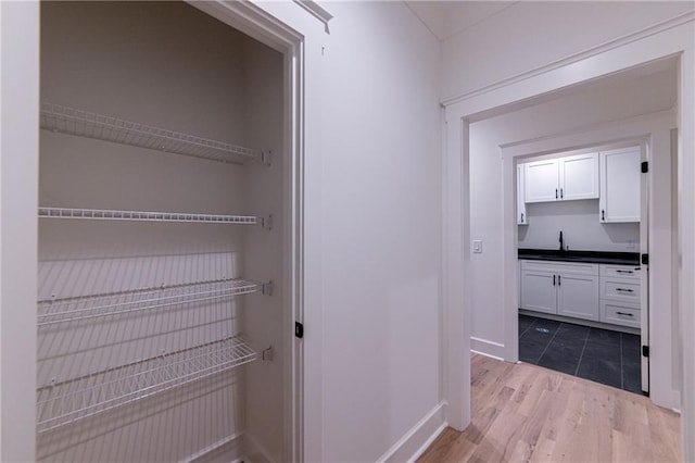 closet featuring a sink