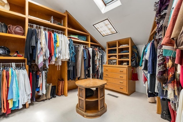 6525 Old Riverside Dr NW, Sandy Springs, GA 30328 - walk in closet with visible vents and lofted ceiling with skylight