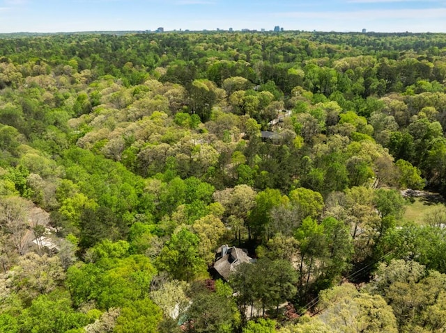 6525 Old Riverside Dr NW, Sandy Springs, GA 30328 - birds eye view of property featuring a forest view