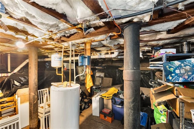 2486 Memorial Dr SE, Atlanta, GA 30317 - unfinished basement featuring gas water heater