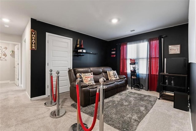 view of carpeted living room