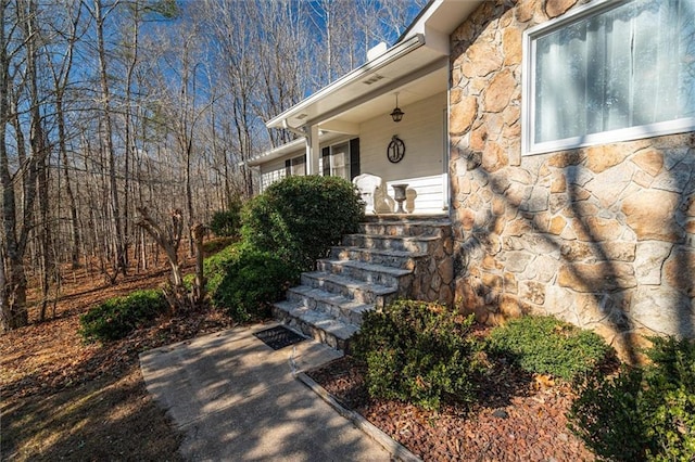 4286 Pool Rd, Winston, GA 30187 - property entrance with stone siding and a porch