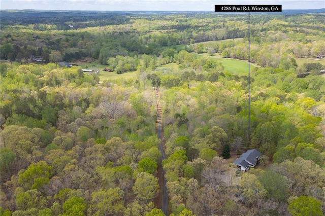 4286 Pool Rd, Winston, GA 30187 - aerial overview of property's location featuring a heavily wooded area