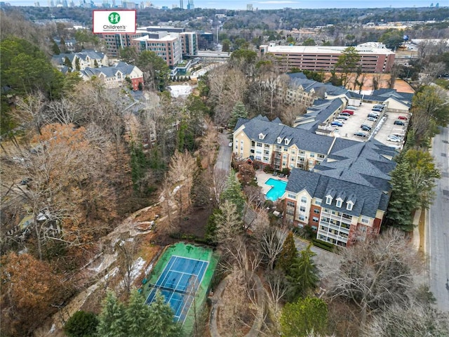 birds eye view of property