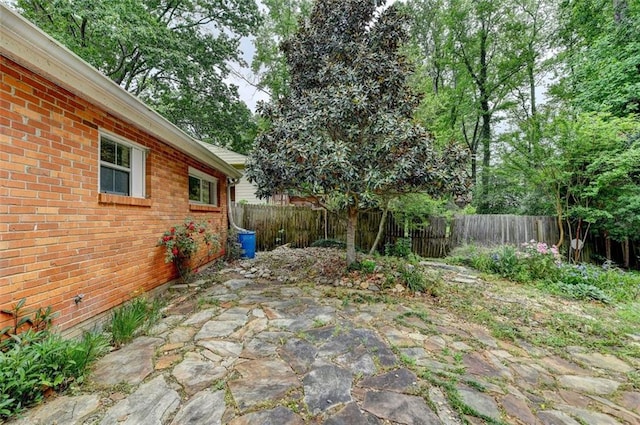 view of patio with a fenced backyard