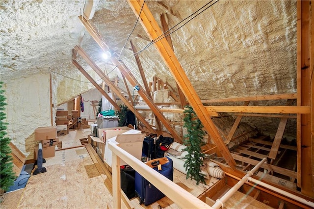 view of attic