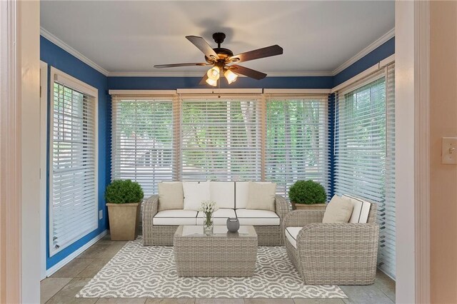 602 Country Park Dr SE, Smyrna, GA 30080 - sunroom featuring crown molding and baseboards