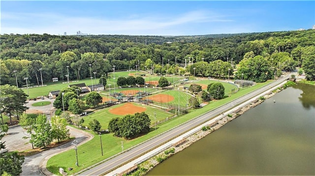 1703 W Nancy Creek Dr NE, Brookhaven, GA 30319 - aerial view of a nearby body of water and a heavily wooded area