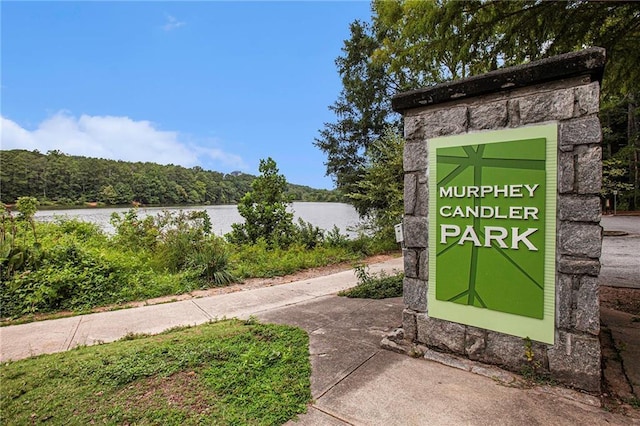 1703 W Nancy Creek Dr NE, Brookhaven, GA 30319 - community sign with a water view