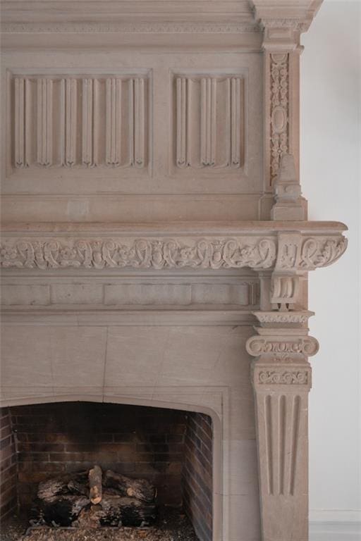 details with a high end fireplace