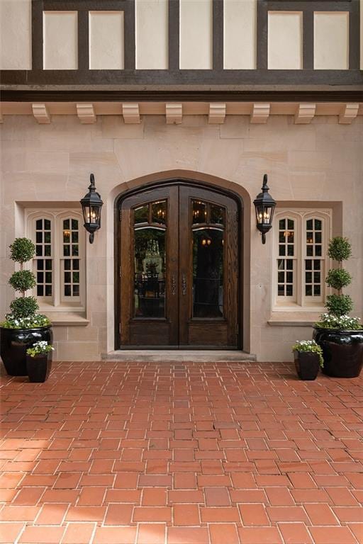 entrance to property with french doors