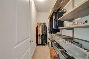 spacious closet featuring light carpet