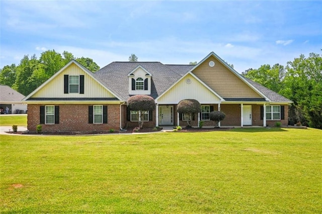 330 Pitts Chapel Rd, Newborn, GA 30056 - view of front of home with brick siding, a porch, and a front yard