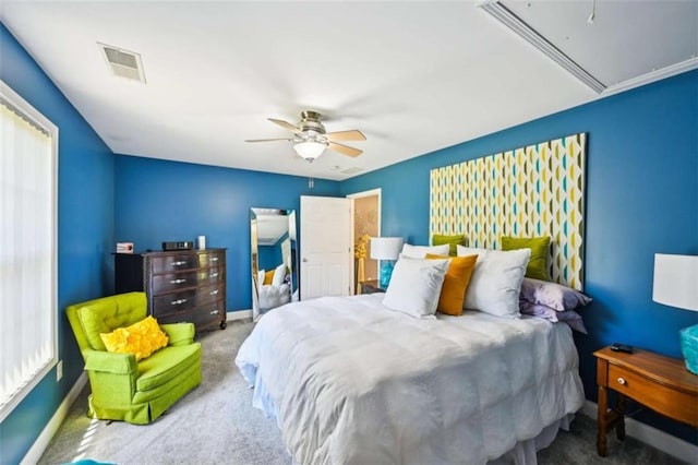 330 Pitts Chapel Rd, Newborn, GA 30056 - bedroom with attic access, baseboards, visible vents, and carpet flooring
