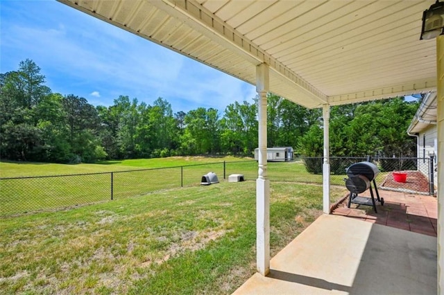 330 Pitts Chapel Rd, Newborn, GA 30056 - view of yard with a fenced backyard and a patio area