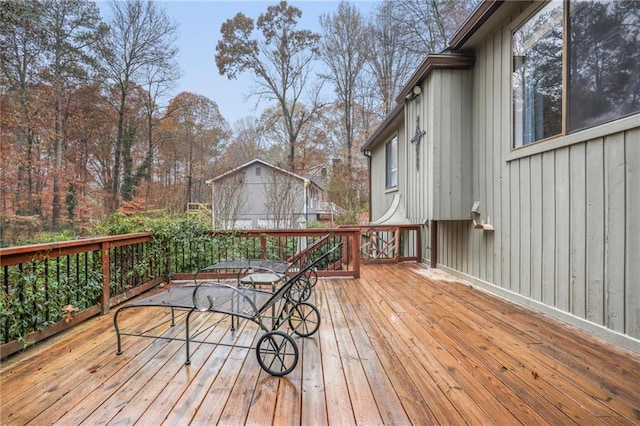 view of wooden terrace