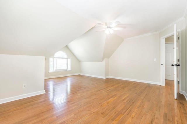 100 Bentwood Cir, Macon, GA 31210 - bonus room featuring ceiling fan, light wood finished floors, baseboards, and vaulted ceiling