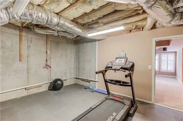 2748 Hidden Falls Dr, Buford, GA 30519 - workout area with baseboards