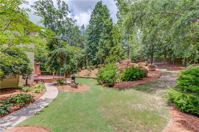 2748 Hidden Falls Dr, Buford, GA 30519 - view of yard featuring a deck