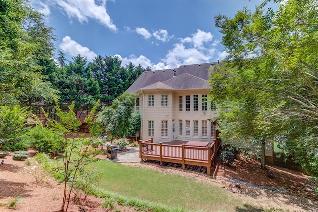2748 Hidden Falls Dr, Buford, GA 30519 - back of house featuring a wooden deck