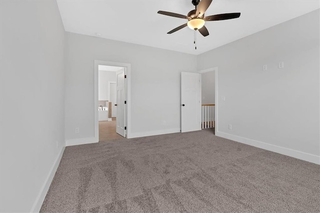 28 Creekview Dr SE, Cartersville, GA 30120 - unfurnished bedroom with carpet, baseboards, ensuite bath, and ceiling fan