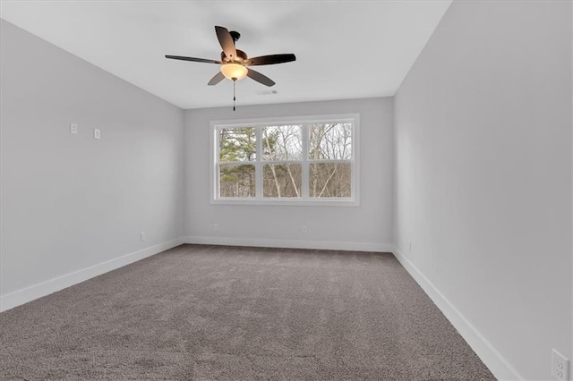 28 Creekview Dr SE, Cartersville, GA 30120 - spare room with carpet flooring, a ceiling fan, and baseboards