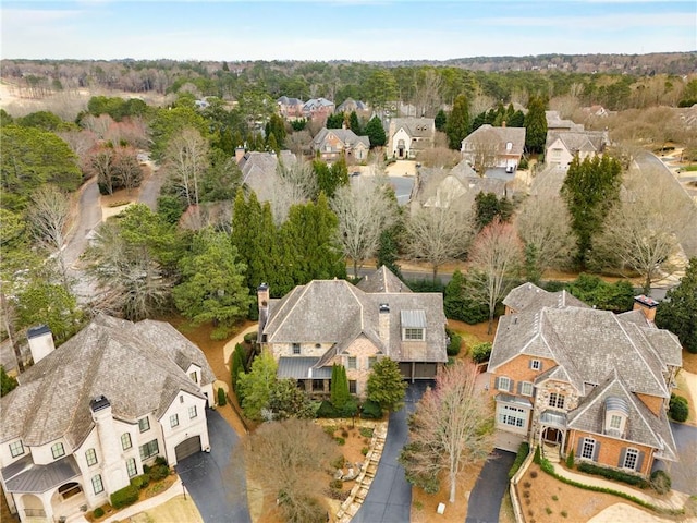 bird's eye view with a residential view