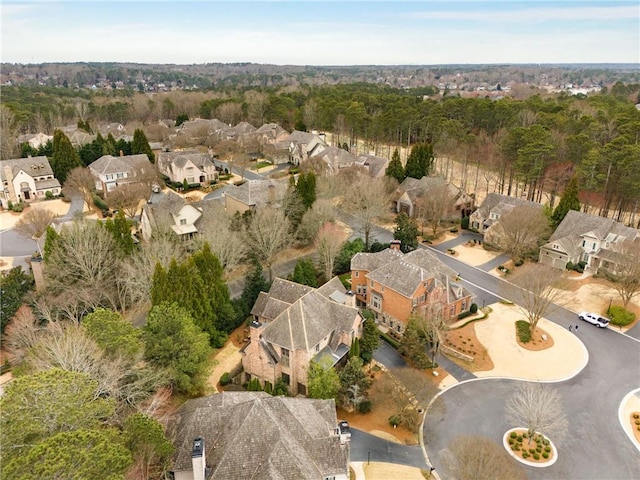 bird's eye view with a residential view