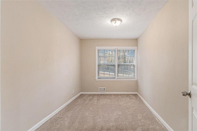 empty room featuring carpet flooring and a textured ceiling