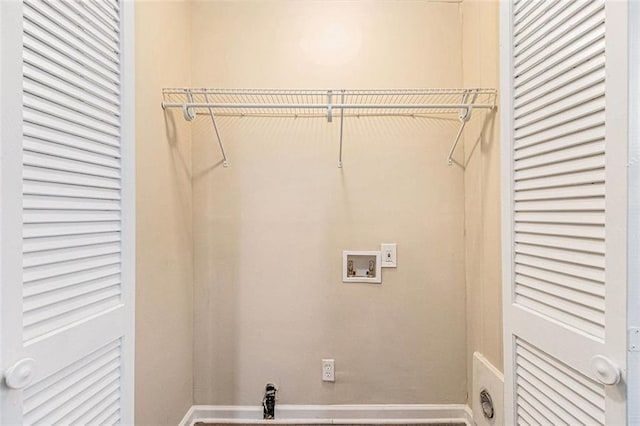 laundry room featuring washer hookup