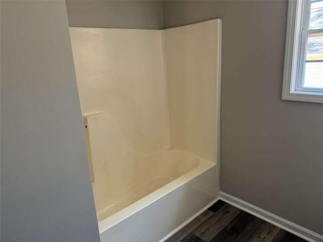 bathroom featuring hardwood / wood-style flooring